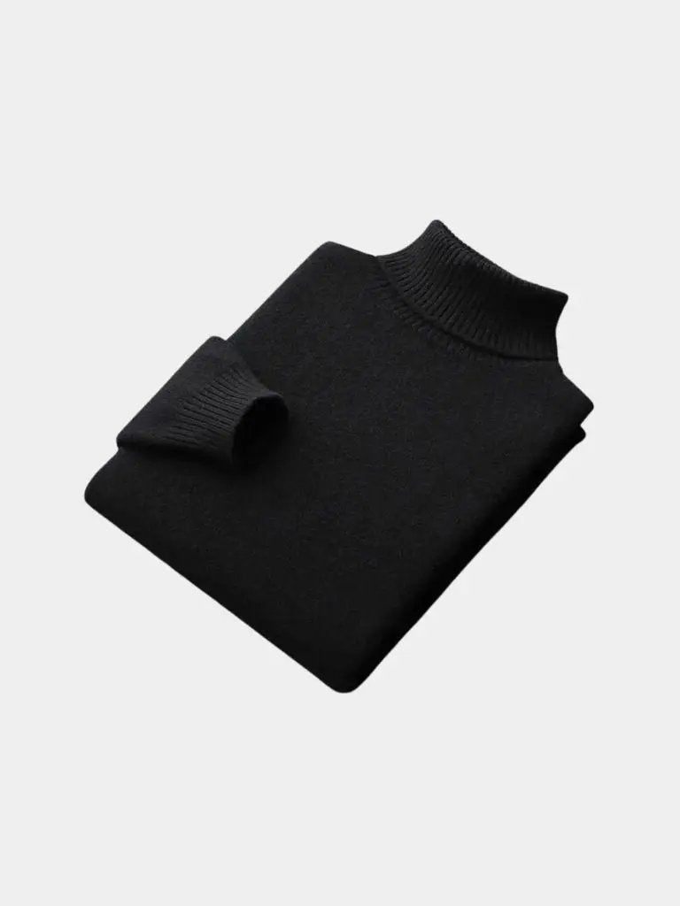 Men’s Knit Sweater – Merino Wool Turtleneck Casual Everyday Knitwear SPECTER