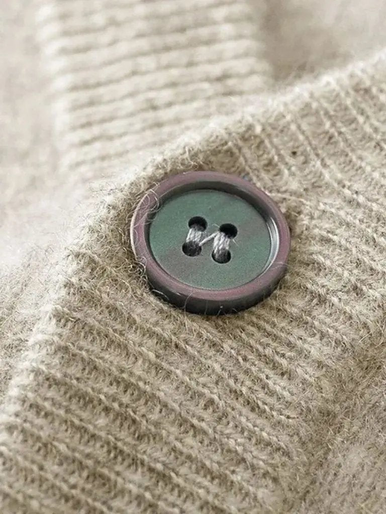 Men’s Cardigan Sweater – Merino Wool Neck Casual Everyday Knitwear SPECTER