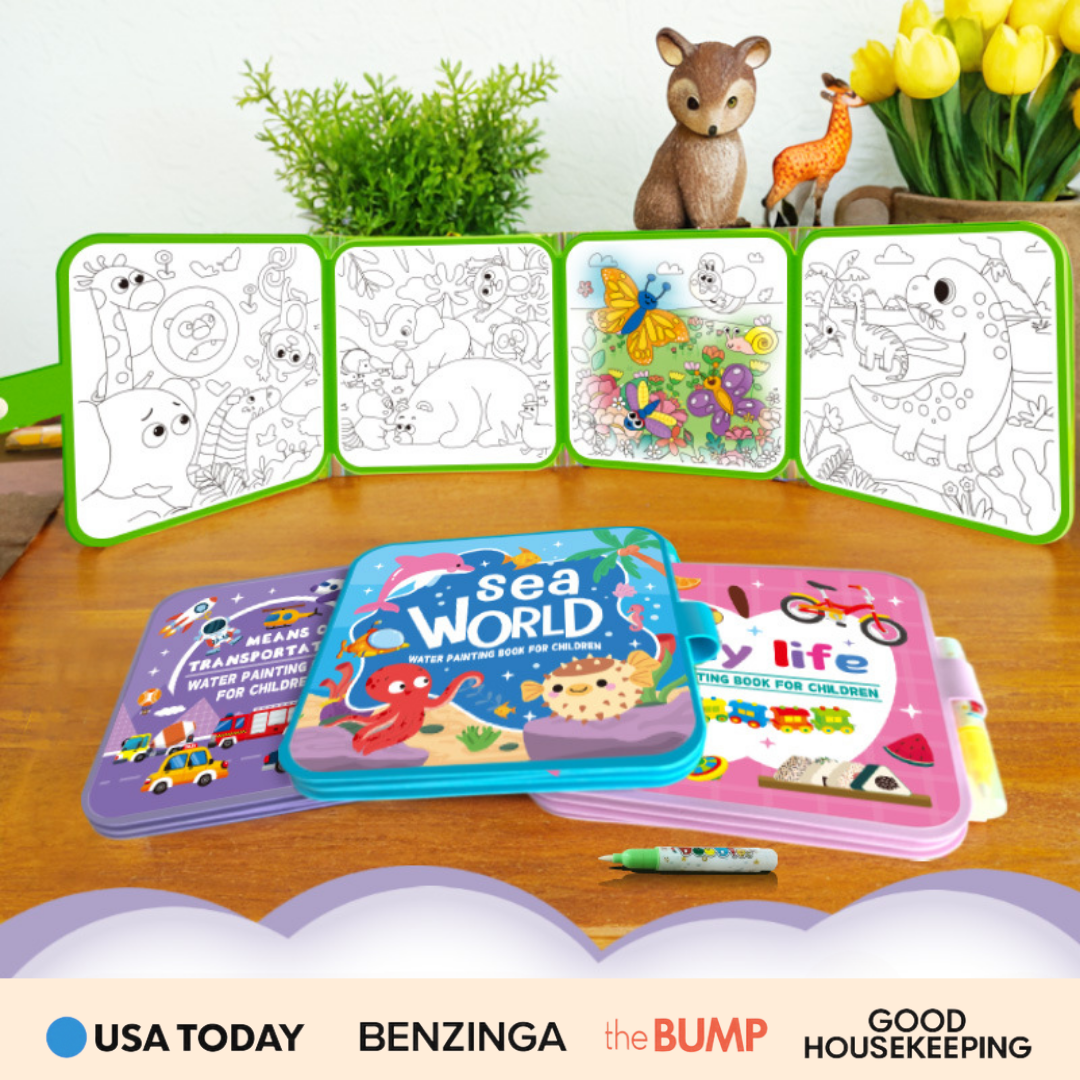 DoodleDry™ Mess-Free Reusable Water Coloring Book