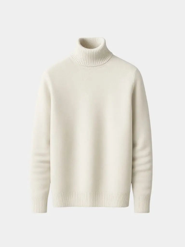 Men’s Sweater – Aurelius Wool Turtleneck Modern Everyday Design SPECTER