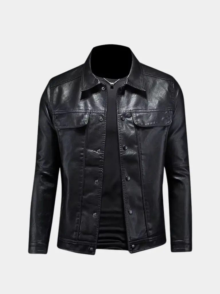 Men’s Leather Jacket – Bronze Rebel Classic Moto Style SPECTER