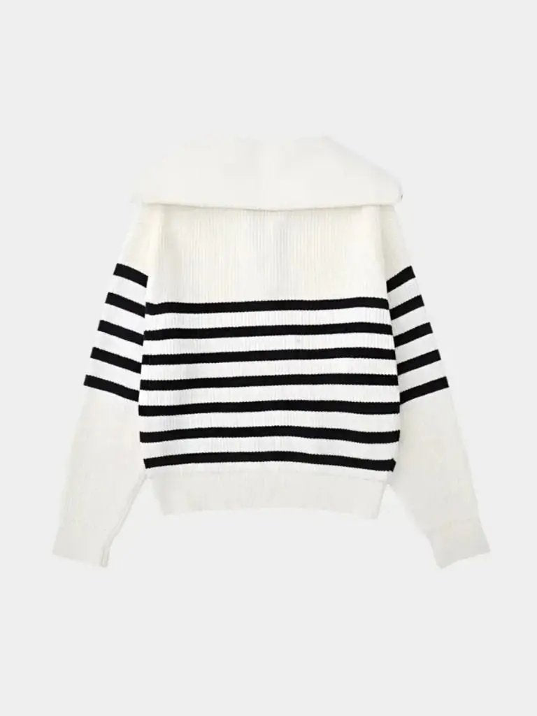 Men’s Knit Sweater – Striped Zip Casual Everyday Knitwear SPECTER