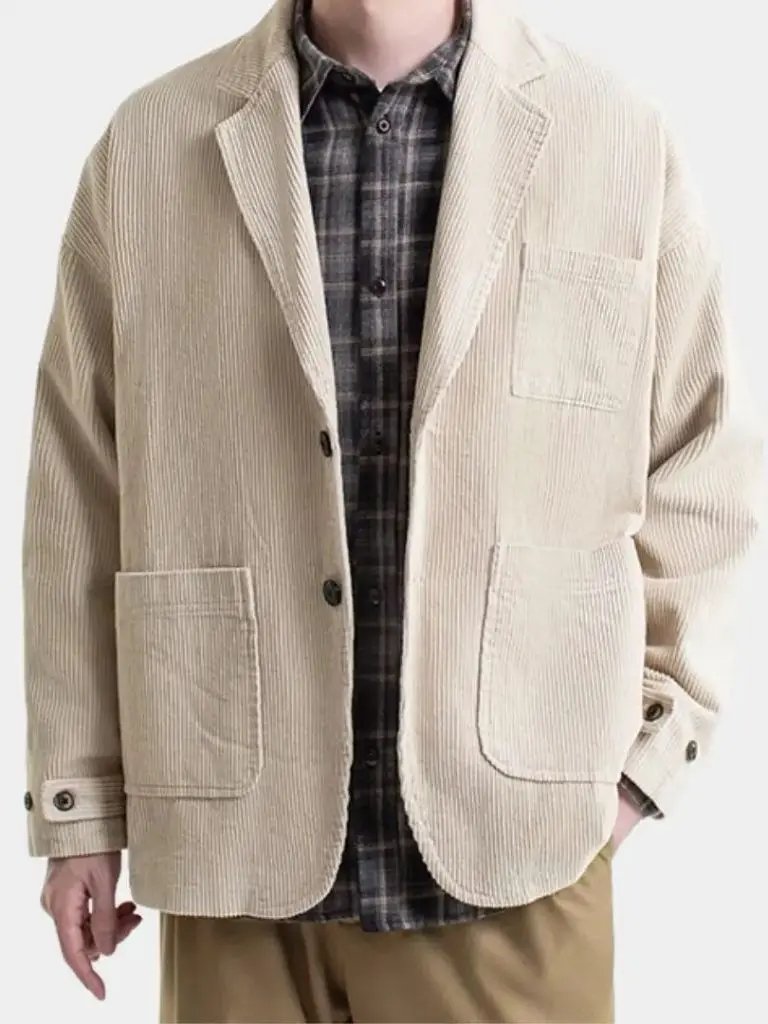 Men’s Corduroy Jacket – Retro Textured Design SPECTER