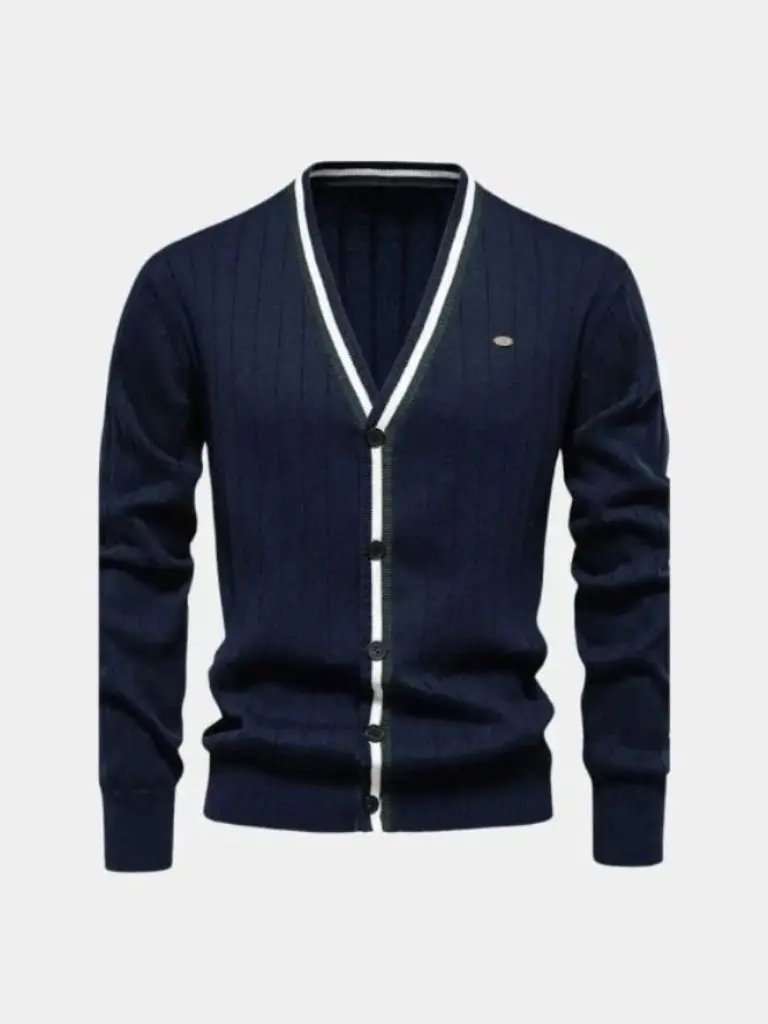 Men’s Cardigan Sweater – Cotton Button Casual Everyday Knitwear SPECTER