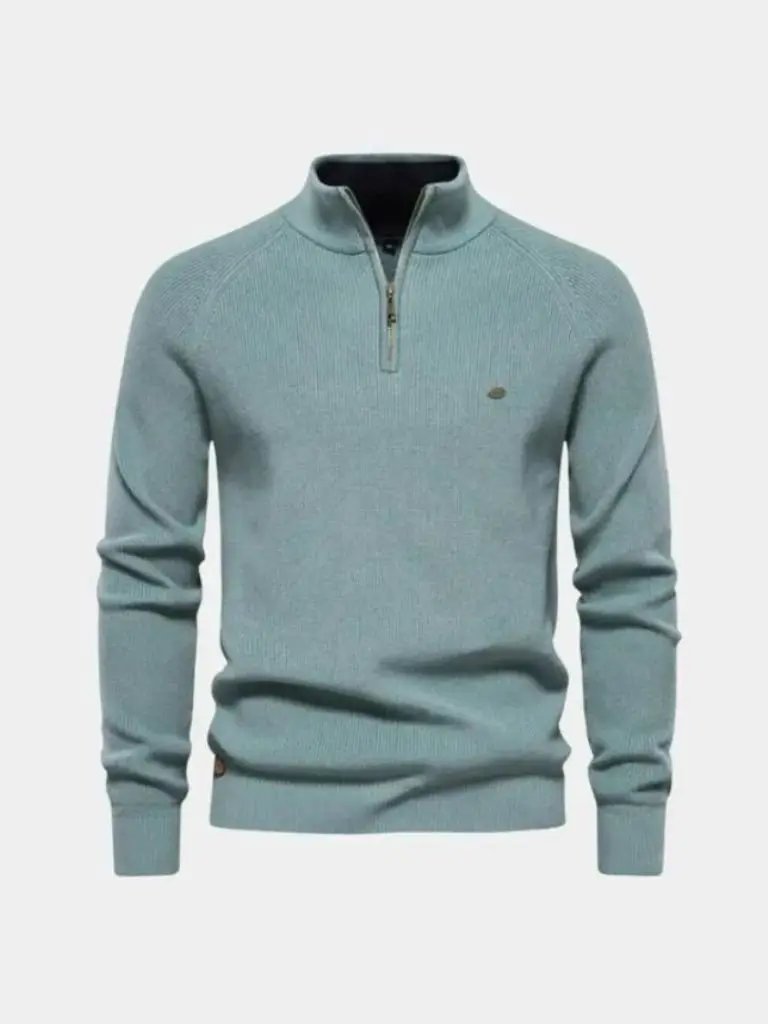Men’s Knit Sweater – Elegant Quarter Zip Casual Everyday Knitwear SPECTER