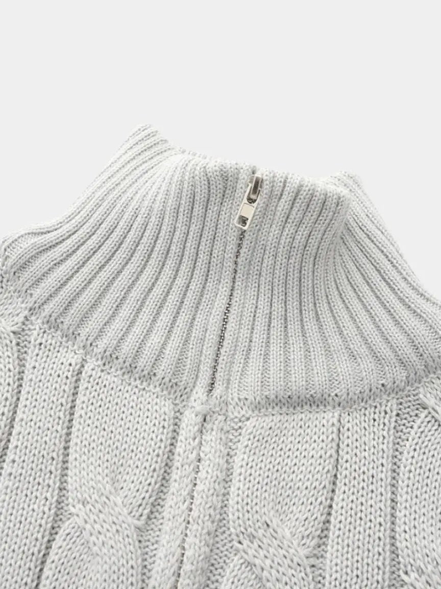 Men’s Knit Sweater – Essential Half Zip Casual Everyday Knitwear SPECTER