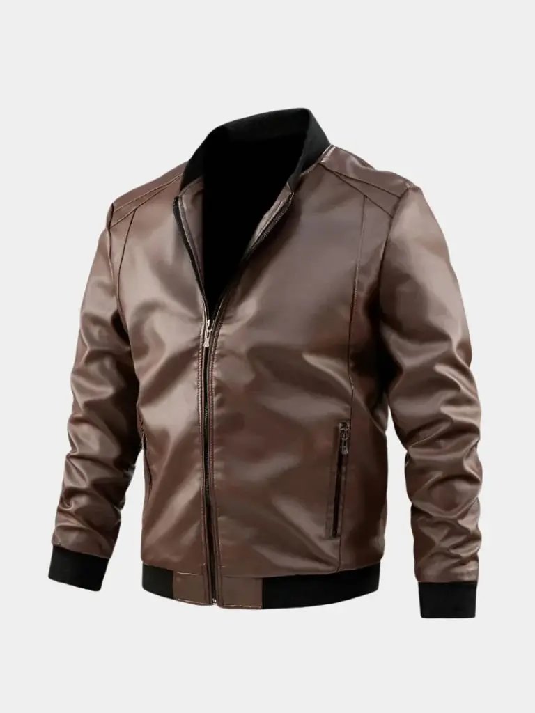 Men’s Leather Jacket – Essential Classic Moto Style SPECTER