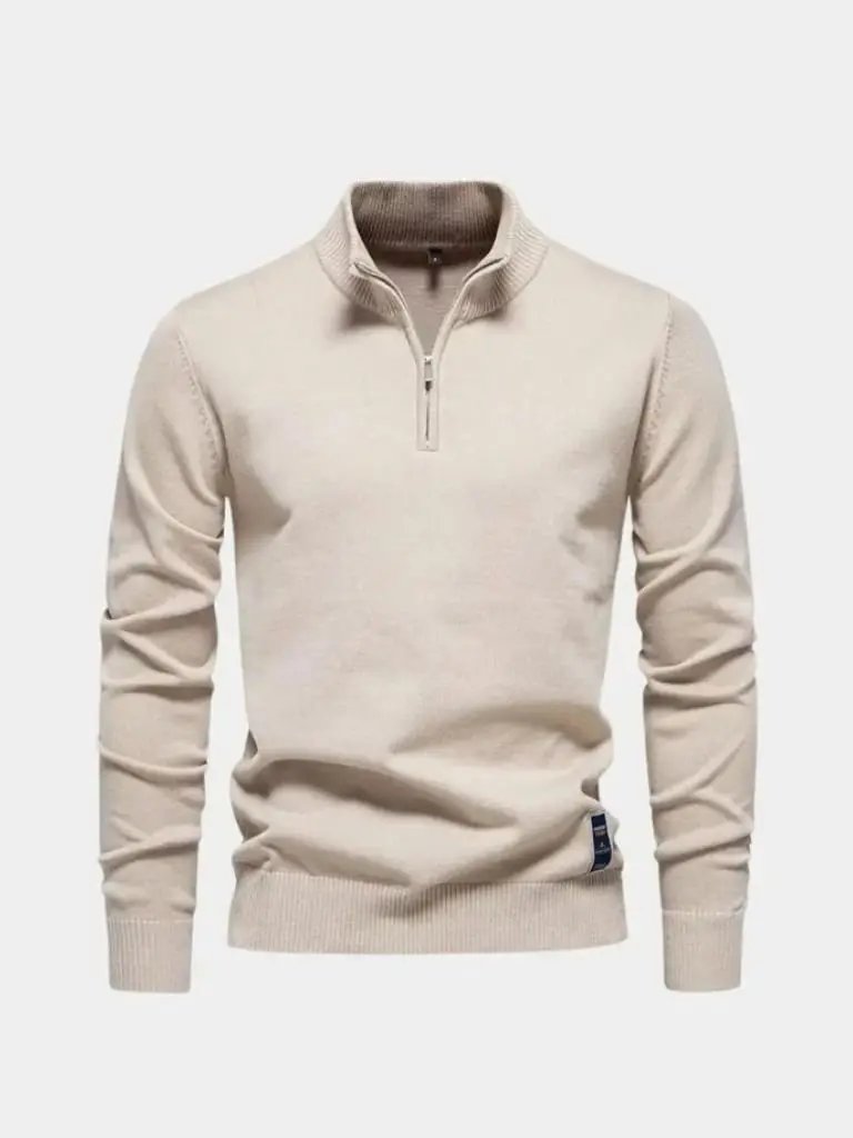 Men’s Knit Sweater – Essential Quarter Zip Casual Everyday Knitwear SPECTER