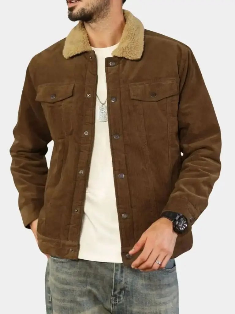Men’s Sherpa Jacket – Heritage Fleece-Lined Warmth SPECTER