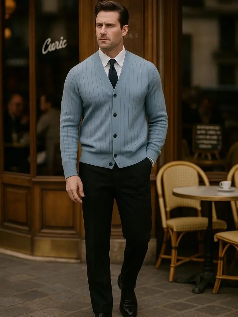 Men’s Cardigan Sweater – Casual Everyday Knitwear SPECTER