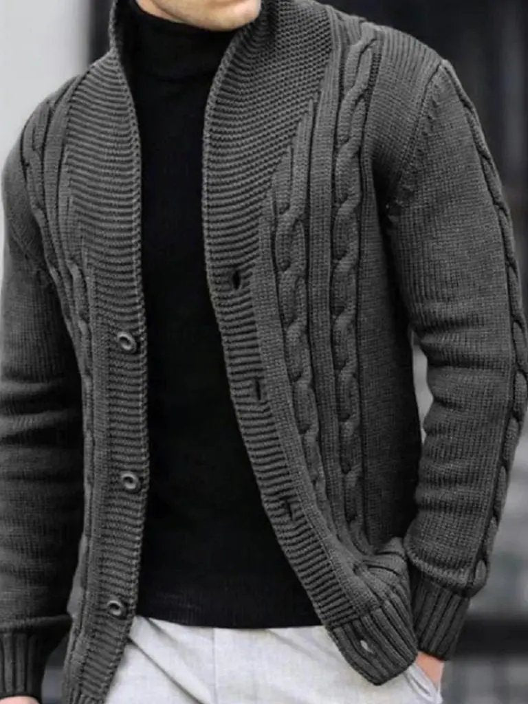 Men’s Cardigan Sweater – Elegant Casual Everyday Knitwear SPECTER