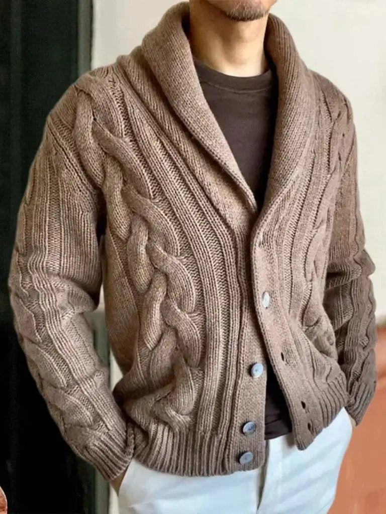 Men’s Knit Cardigan Sweater – Knitted Casual Everyday Knitwear SPECTER