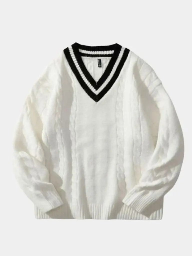 Men’s Knit Sweater – Minimalist Neck Casual Everyday Knitwear SPECTER