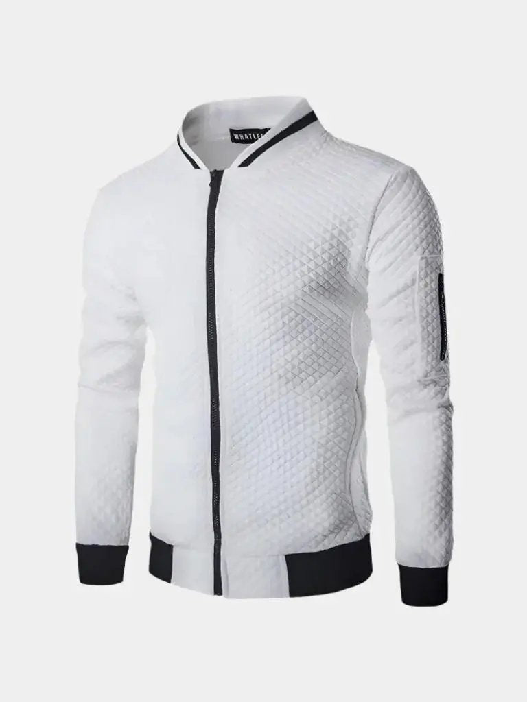 Men’s Bomber Jacket – Textured Minimalist Streetwear Modern Streetwear Fit SPECTER