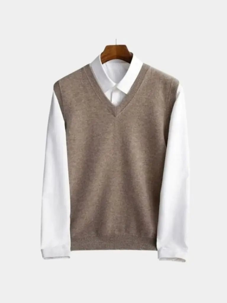 Men’s Knit Sweater – Merino Wool Vest Casual Everyday Knitwear SPECTER