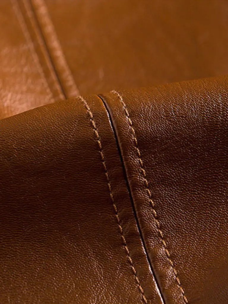 Men’s Leather Jacket – Bold Caramel Classic Moto Style SPECTER