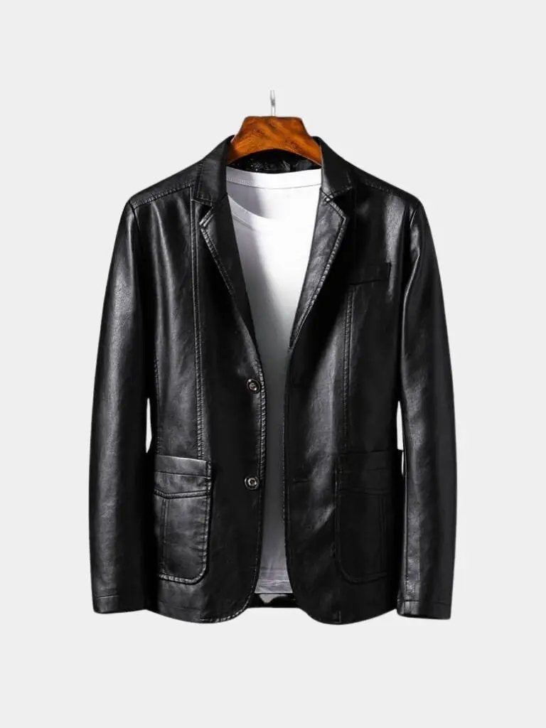 Men’s Leather Jacket – Bold Caramel Classic Moto Style SPECTER