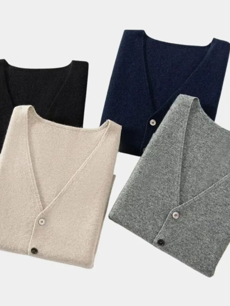 Men’s Cashmere Sweater – Vest Soft Luxury Knit SPECTER