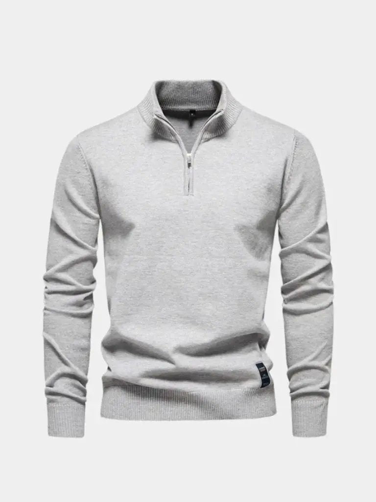 Men’s Knit Sweater – Essential Quarter Zip Casual Everyday Knitwear SPECTER
