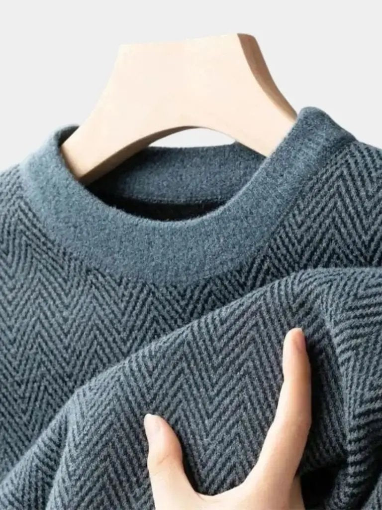 Men’s Knit Sweater – Essential Wool Casual Everyday Knitwear SPECTER