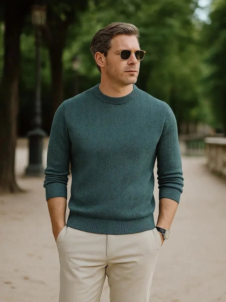 Men’s Knit Sweater – Essential Wool Casual Everyday Knitwear SPECTER