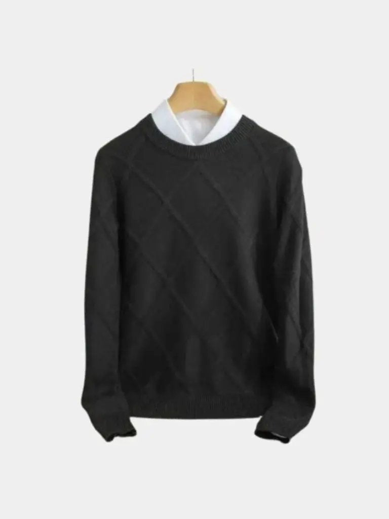 Men’s Cashmere Sweater – Fran ois Blanchet Soft Luxury Knit SPECTER