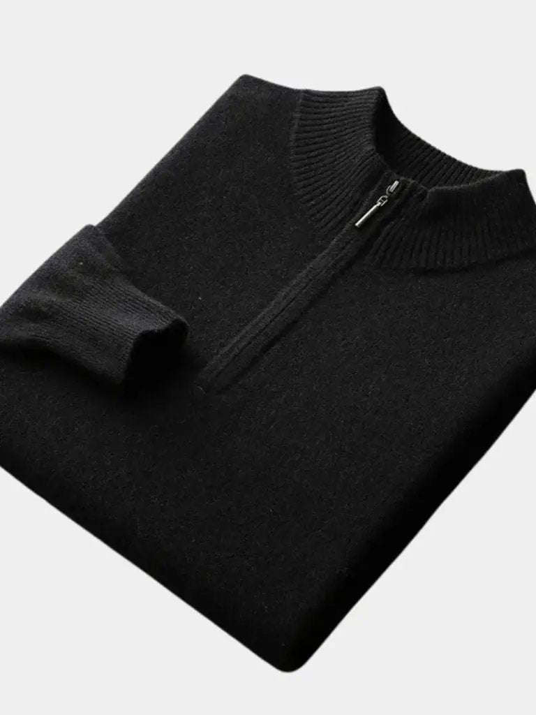 Men’s Knit Sweater – Merino Half Zip Casual Everyday Knitwear SPECTER