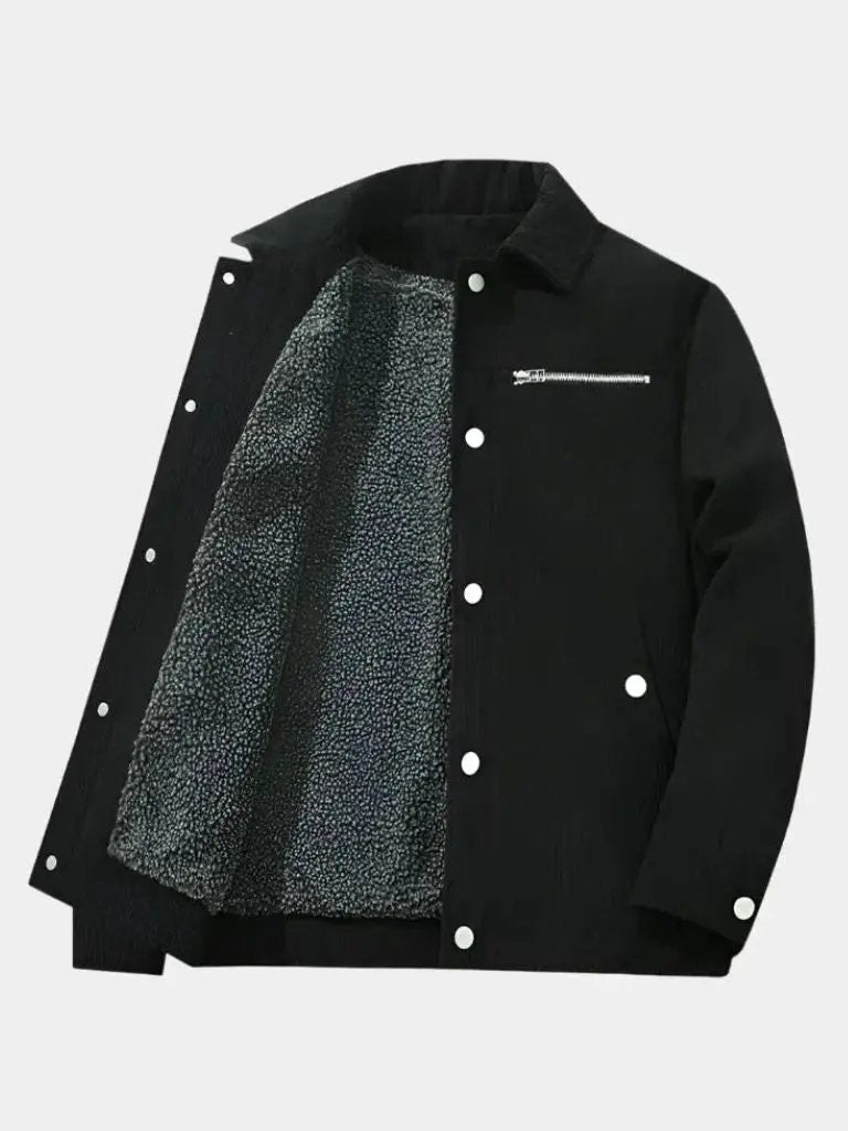 Men’s Sherpa Jacket – Minimalist Fleece-Lined Warmth SPECTER