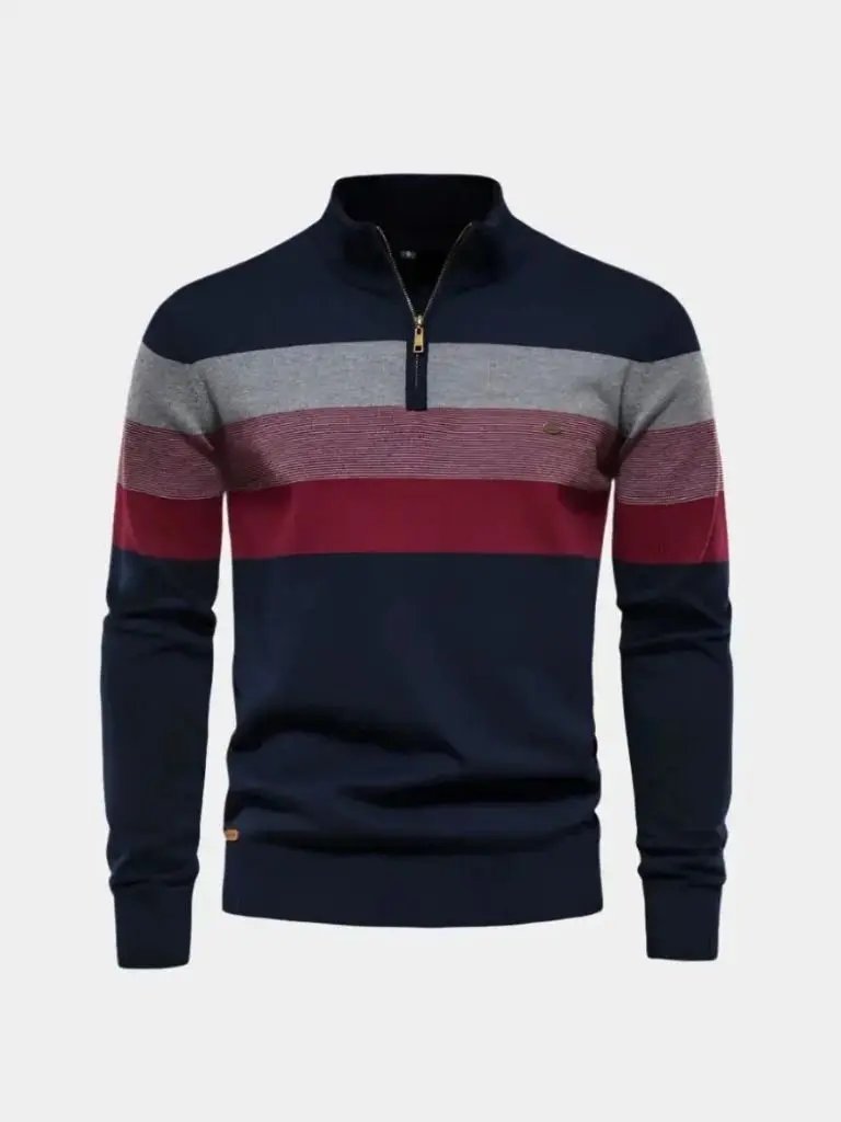 Men’s Knit Sweater – Minimalist High Collar Casual Everyday Knitwear SPECTER