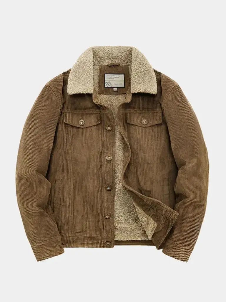 Men’s Corduroy Jacket – Minimalist Vintage Retro Textured Design SPECTER
