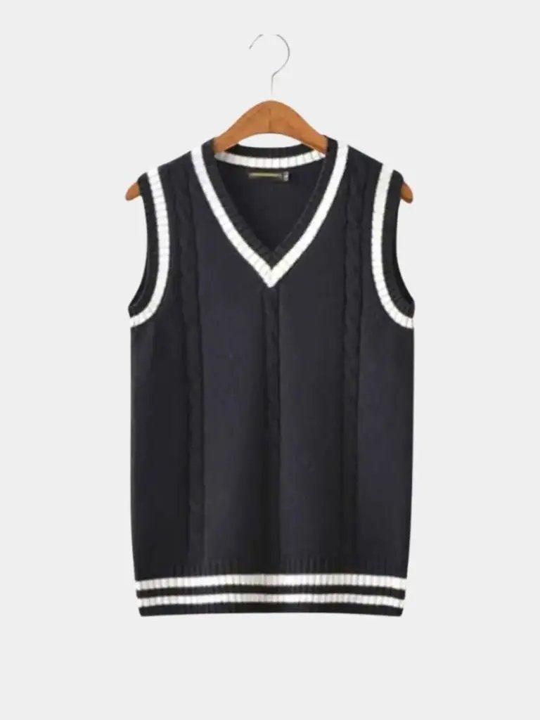 Men’s Knit Sweater – Neck Elegant Vest Casual Everyday Knitwear SPECTER